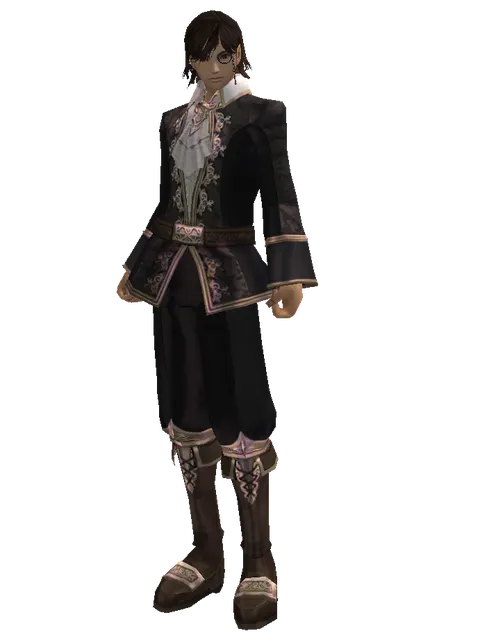 Monocle on a male Human mystic, front view