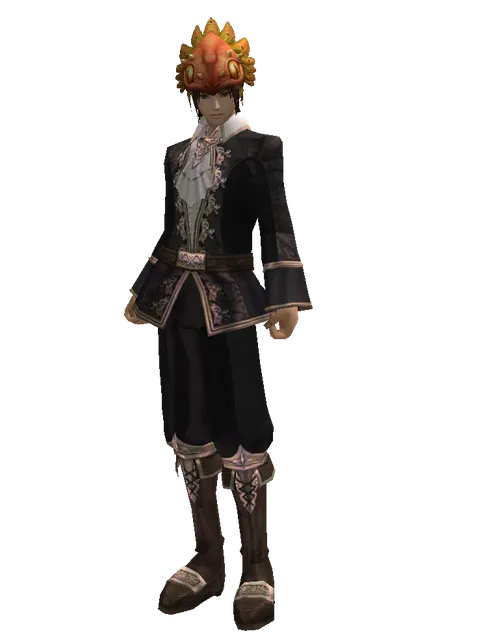 Ornithomimus Hat - 30-day limited period on a male Human mystic, front view