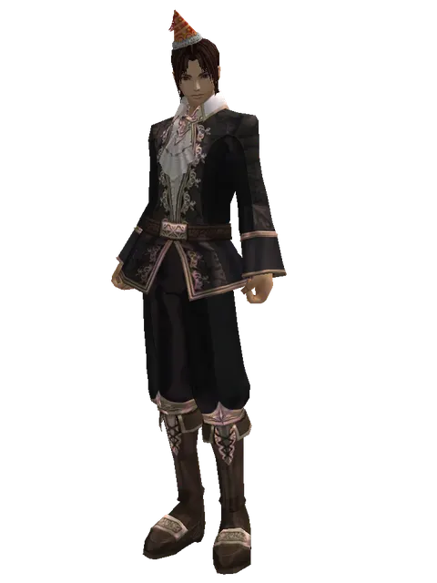Party Hat on a male Human mystic, front view