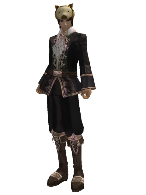 Piggy Hat on a male Human mystic, front view