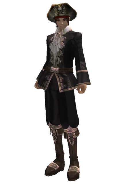 Pirate Hat on a male Human mystic, front view