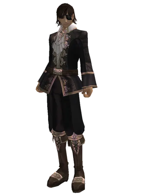 Pirate's eyepatch on a male Human mystic, front view