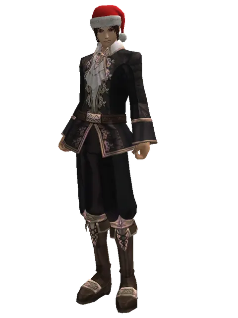 Santa's Hat on a male Human mystic, front view