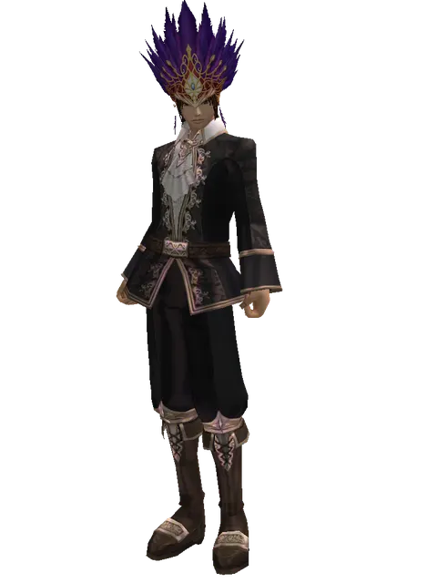 Sophisticated Carnival Hat (?) on a male Human mystic, front view