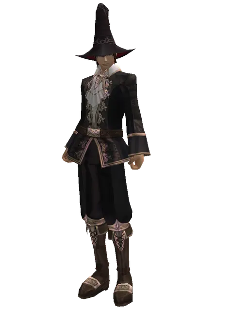 Wizard Hat on a male Human mystic, front view