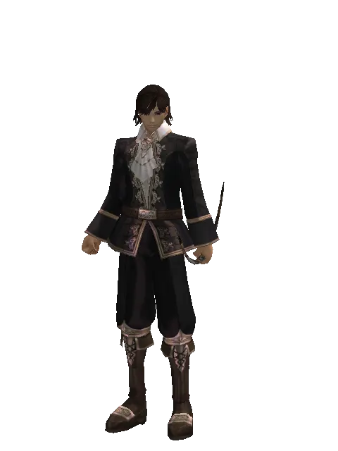 Apprentice Adventurer's Bow on a male Human mystic, front view