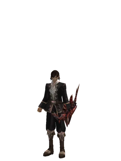 Draconic Bow on a male Human mystic, front view