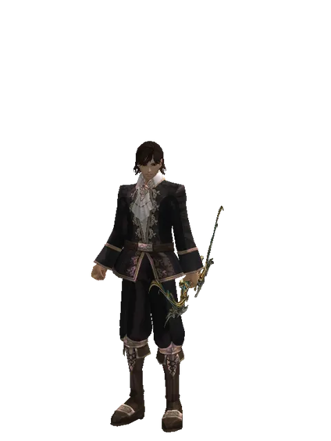 Elemental Bow on a male Human mystic, front view