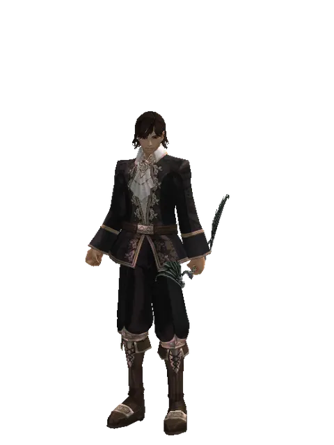 Elven Bow on a male Human mystic, front view