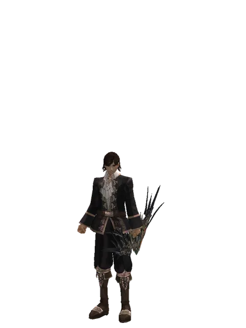 Icarus Spitter on a male Human mystic, front view