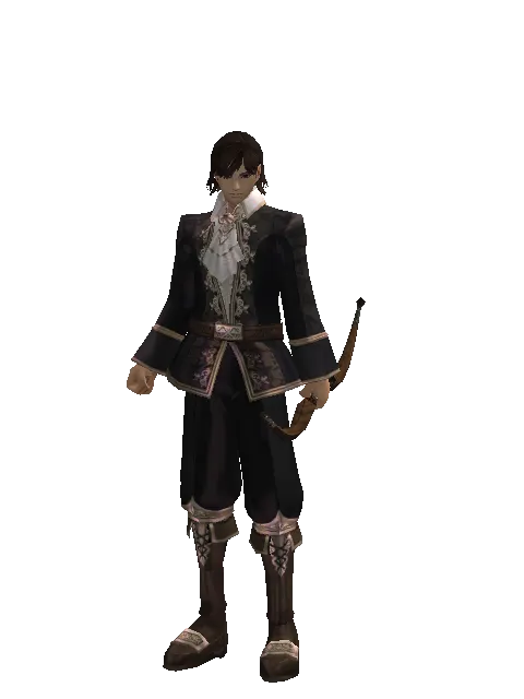 Neti's Bow on a male Human mystic, front view