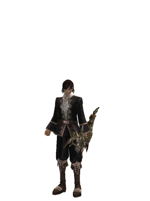 Shyeed's Bow on a male Human mystic, front view