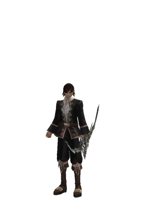 Soul Bow on a male Human mystic, front view