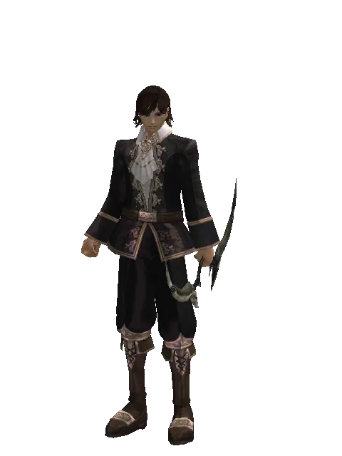 Strengthened Bow on a male Human mystic, front view