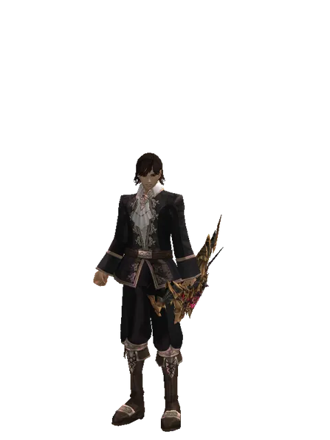 Vesper Bow on a male Human mystic, front view