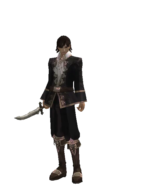 Apprentice Adventurer's Knife on a male Human mystic, front view