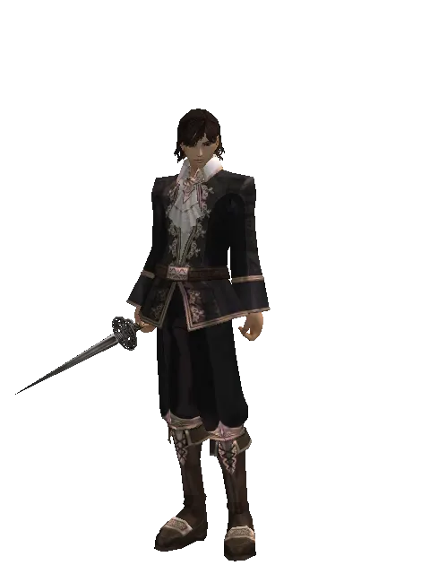 Assassin Knife on a male Human mystic, front view