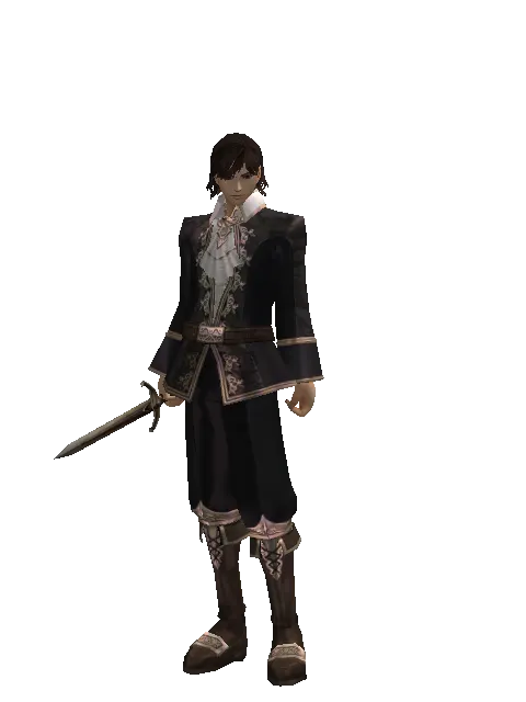 Bone Dagger on a male Human mystic, front view