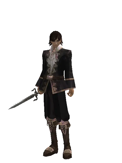 Dagger of Mana on a male Human mystic, front view