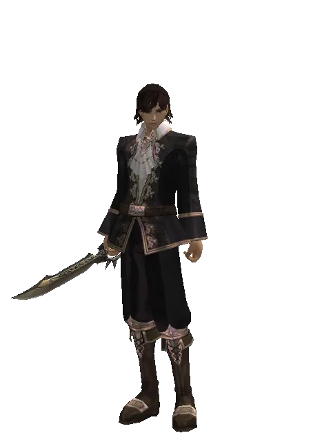 Dark Screamer on a male Human mystic, front view
