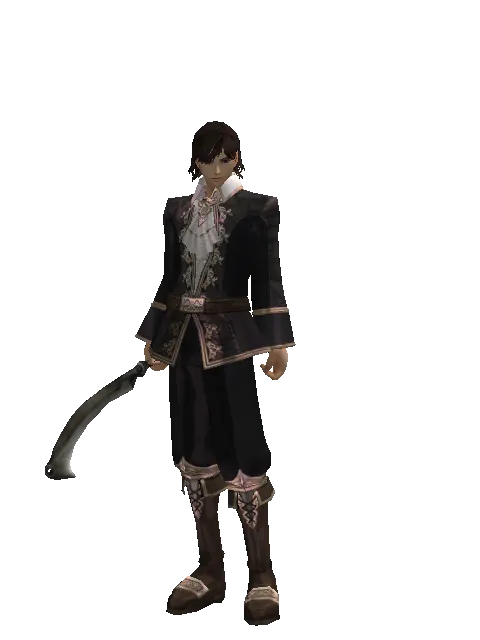 Kukuri on a male Human mystic, front view
