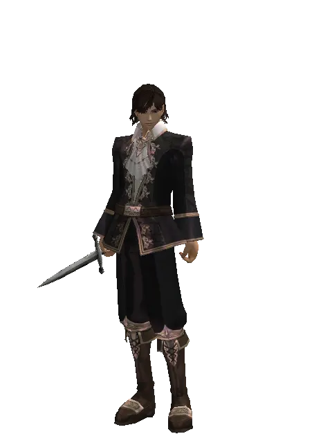 Poniard Dagger on a male Human mystic, front view