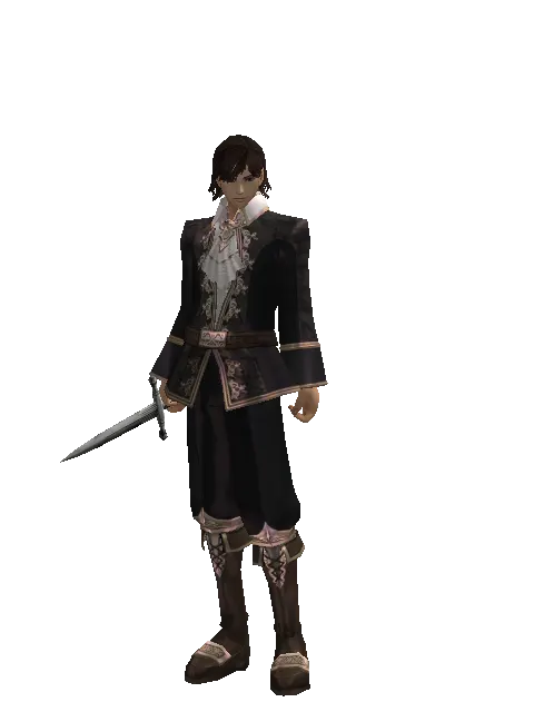 Traveler's Poniard Dagger on a male Human mystic, front view