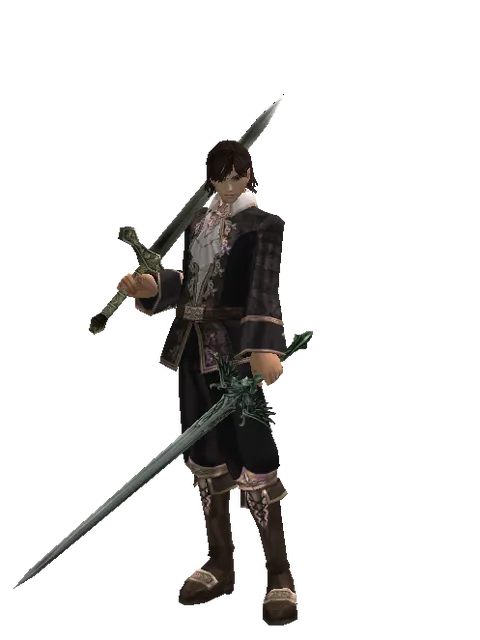 Artisan's Sword*Elven Long Sword on a male Human mystic, front view