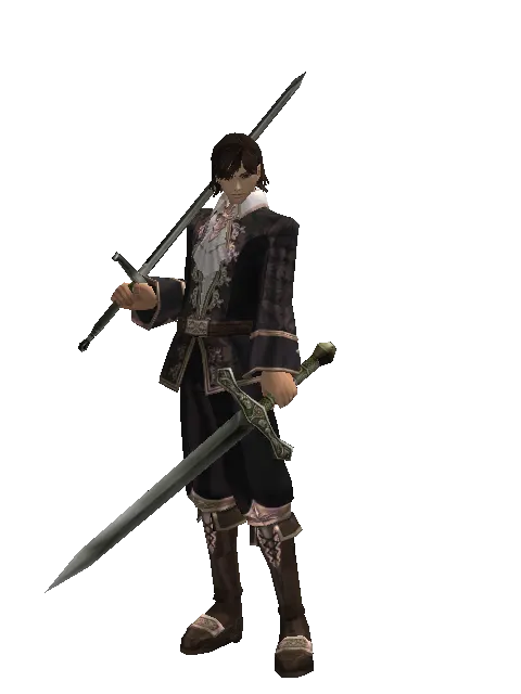 Bastard Sword*Artisan's Sword on a male Human mystic, front view
