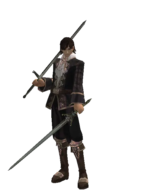 Bastard Sword*Elven Sword on a male Human mystic, front view