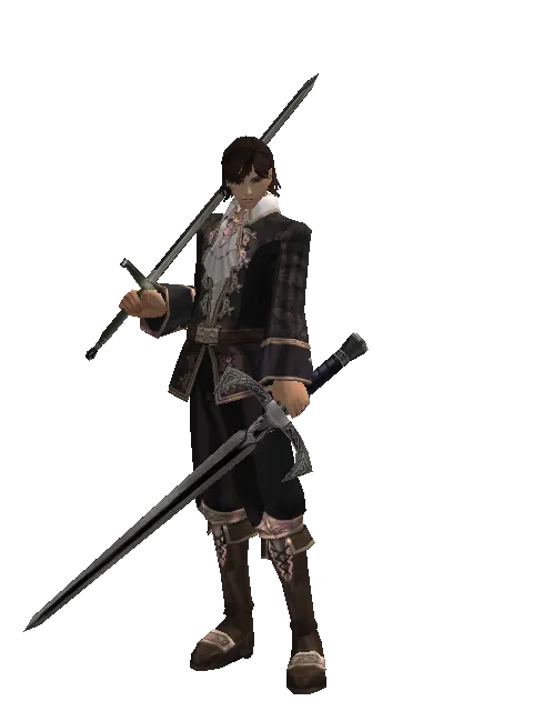 Bastard Sword*Sword of Revolution on a male Human mystic, front view