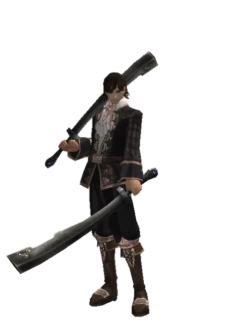 Crimson Sword*Crimson Sword on a male Human mystic, front view