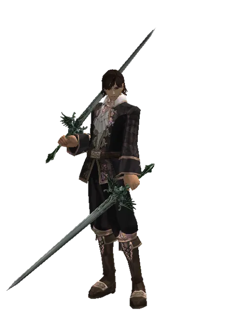 Elven Long Sword*Elven Long Sword on a male Human mystic, front view