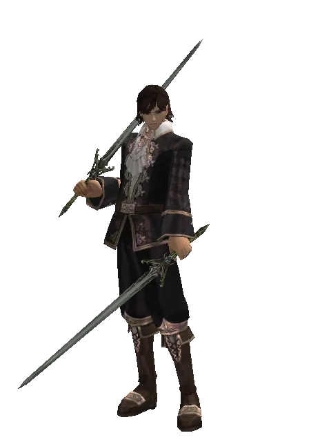 Elven Sword*Elven Sword on a male Human mystic, front view
