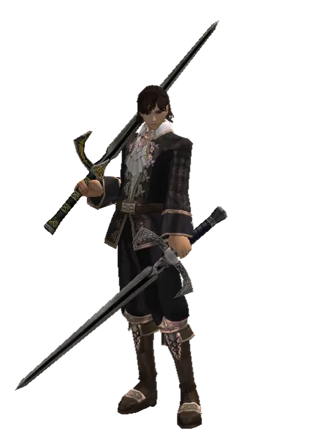 Knight's Sword*Sword of Revolution on a male Human mystic, front view