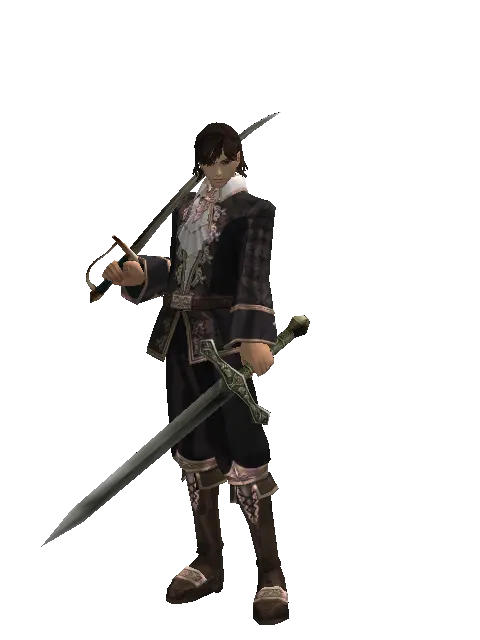 Saber*Artisan's Sword on a male Human mystic, front view