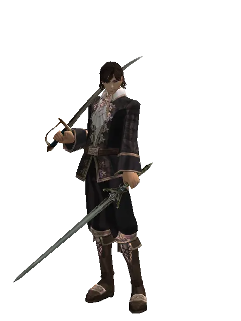 Saber*Elven Sword on a male Human mystic, front view