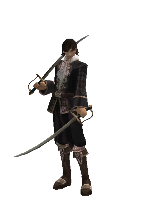 Saber*Saber on a male Human mystic, front view