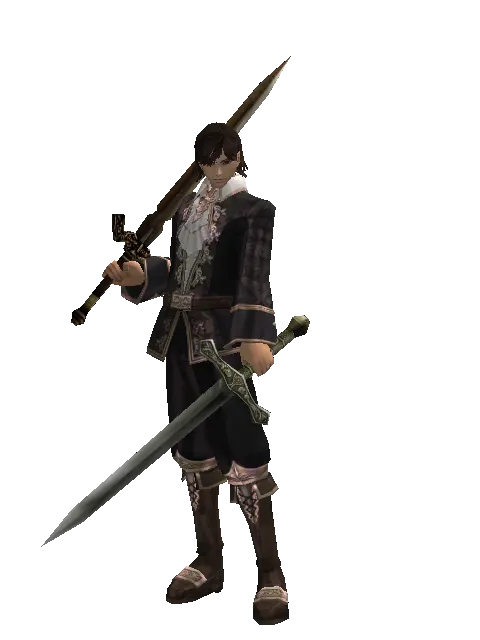Spinebone Sword*Artisan's Sword on a male Human mystic, front view