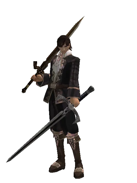 Spinebone Sword*Sword of Revolution on a male Human mystic, front view