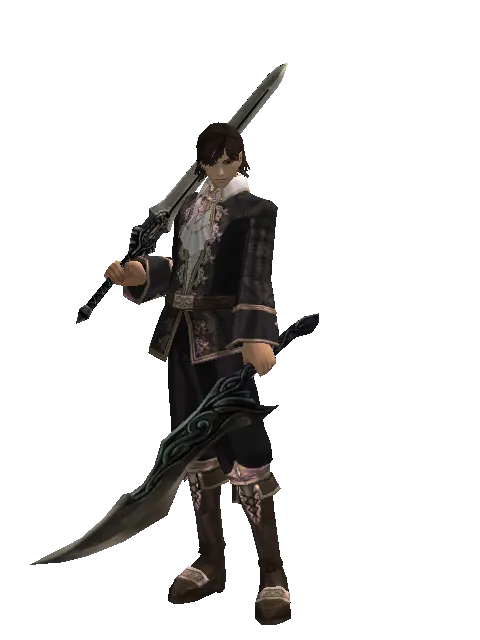 Spirit Sword*Sword of Limit on a male Human mystic, front view