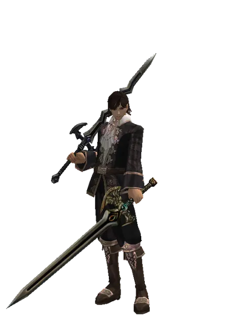 Stormbringer*Sword of Delusion on a male Human mystic, front view