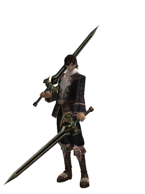 Sword of Delusion*Sword of Delusion on a male Human mystic, front view