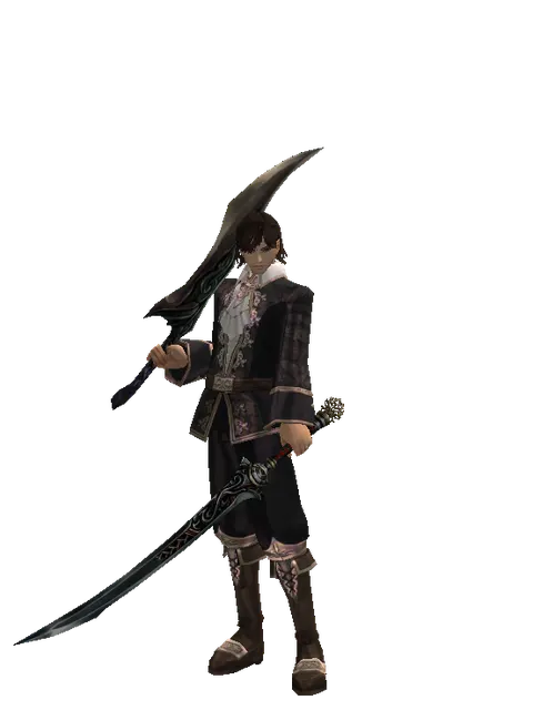 Sword of Limit*Samurai Long Sword on a male Human mystic, front view