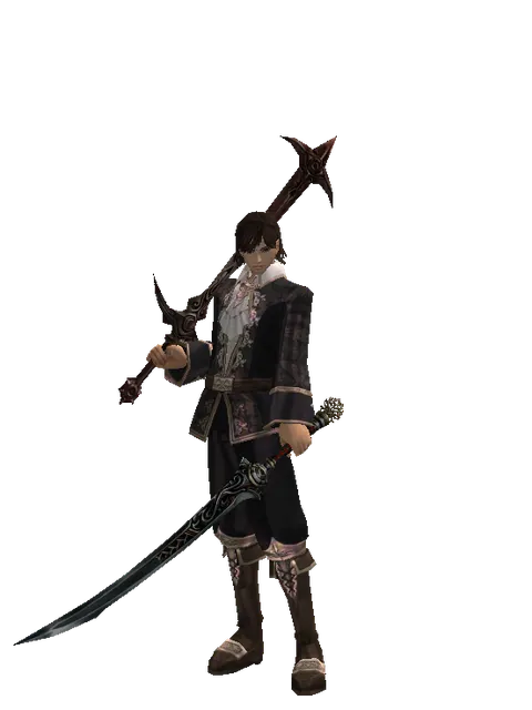 Sword of Nightmare*Samurai Long Sword on a male Human mystic, front view