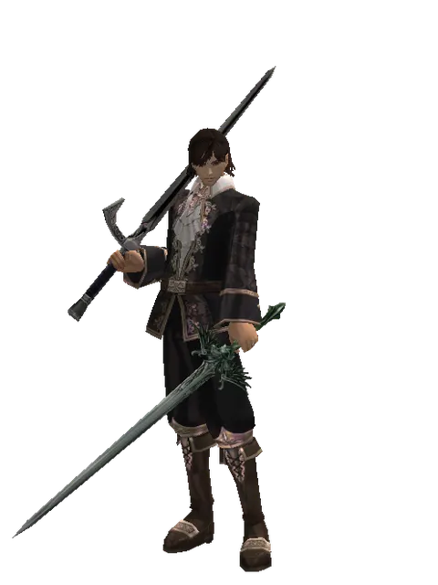 Sword of Revolution*Elven Long Sword on a male Human mystic, front view