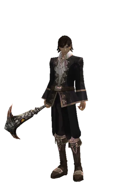 Demon Fangs on a male Human mystic, front view
