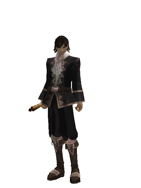 Scroll of Wisdom on a male Human mystic, front view
