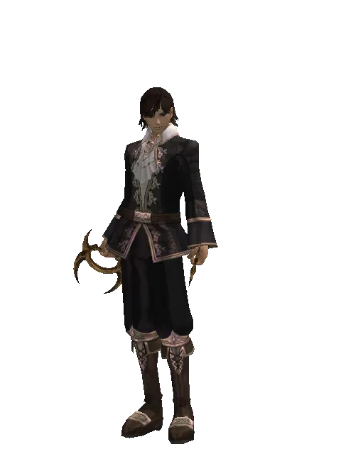 Cestus on a male Human mystic, front view