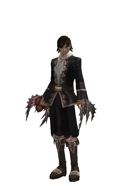 Demon Splinter on a male Human mystic, front view